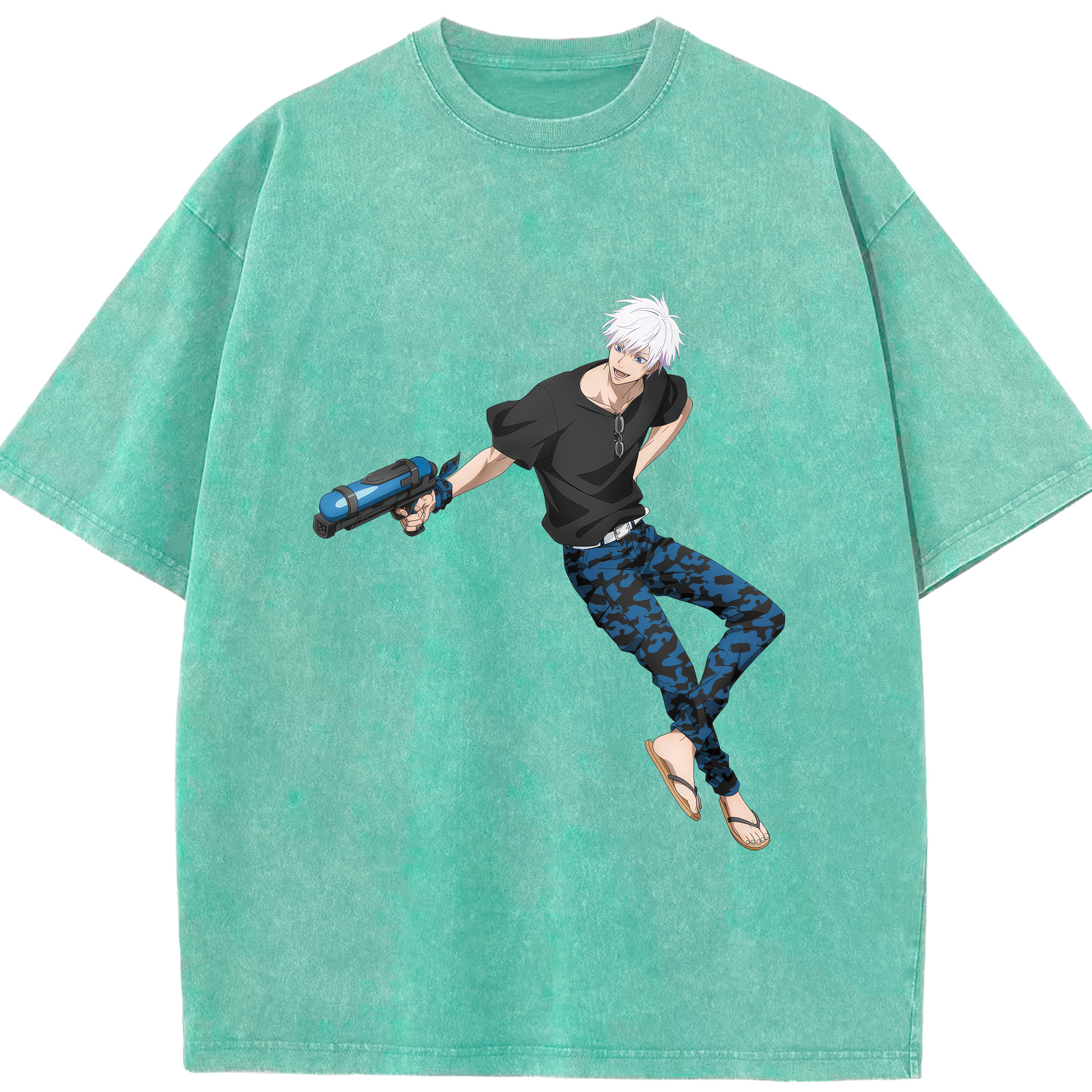 （画像用） 呪術廻戦 Jujutsu Kaisen 綿100% ヴィンテージ風 半袖Tシャツ（フロントプリント）